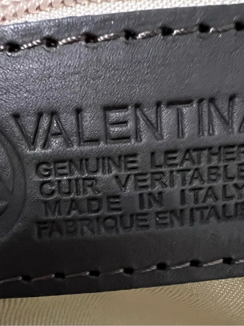 Valentina Italian Leather Cognac Embossed Floral Top Handle Satchel Bag